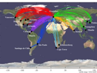 Flight routes of the CARIBIC container from 2005 to date. Flight routes of the CARIBIC container from 2005 to date.