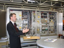 Lufthansa expert on environment Dr. Andreas Waibel during today´s CARIBIC press conference.