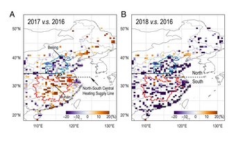 Regional discrepancies in ambient PM2.5 changes in winter 2017 (PNAS 2020) Regional discrepancies in ambient PM2.5 changes in winter 2017 (PNAS 2020)