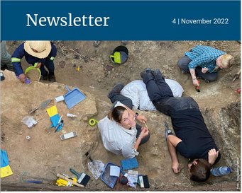 view from above of an archaeological excavation site.