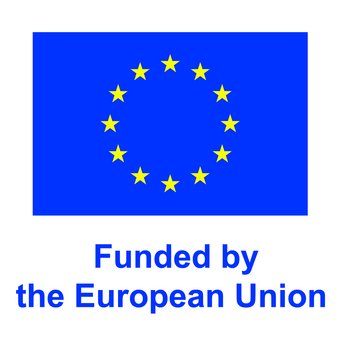 European Union flag with text indicating funding by the EU.